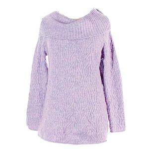 Lavender Off-The-Shoulder Sweater